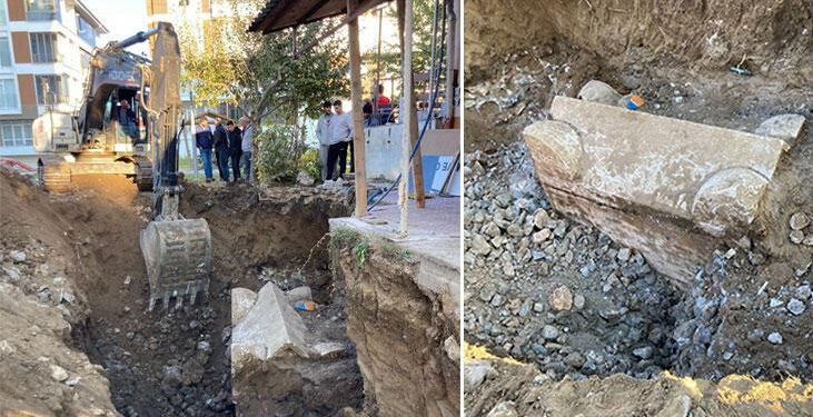 İnşaat kazısında Roma dönemine ait lahit bulundu